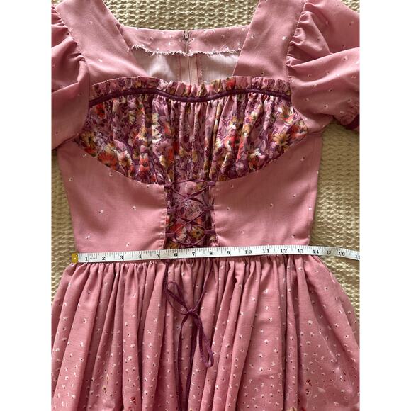 Vintage‎ Handmade Square Dancing Country Dance Dress Small or XS Corset - Picture 4 of 6